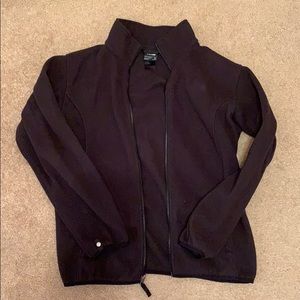 Black fleece north face jacket